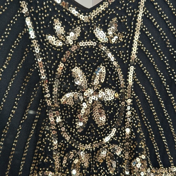 Pretty Guide Black and Gold Sequin tank dress XXL new year holiday formal - Picture 7 of 15